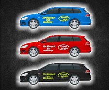 Autobeschriftung Autoaufkleber 4 Stück nach Wunsch Autowerbung Plotterfolie 