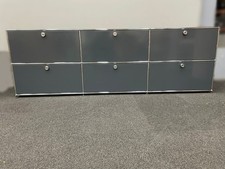 USM Haller Sideboard 6 Fächer 6 Klappen anthrazit Büro Akten Ablage Schrank