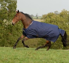 Bucas Irish Turnout Light Weidedecke Regendecke 1200 D blau 115-165 wählbar