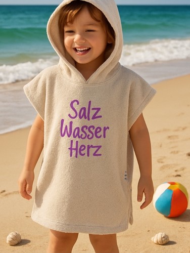 Frottee poncho für kinder und - frottee,