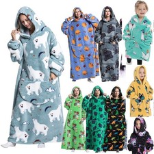 Kuschel Riesen Hoodie Blanket Oversized Übergroße Pulli Decke Damen Herren Lang