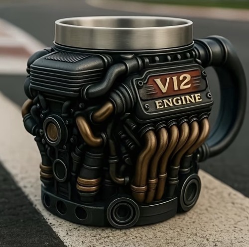 V12 motor tasse edelstahl - v12,