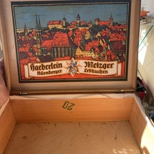 Holz,Kiste,Lebkuchen,Nürnberg,Retro,Vintage,Haeberlein Metzger Nürnberg