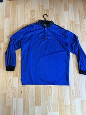 adidas vintage 90er 00er Trikot Gr. XXL LS Fußball Jersey Shirt blau 90s ZZ2