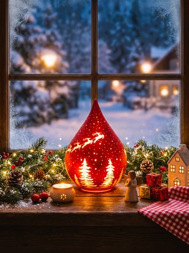 Weihnachtsdekoration glas led - weihnachtsdekoration,