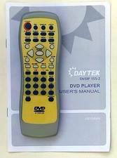 Fernbedienung für DAYTEK DVD-Player DVDP 155-2 + Bedienungsanleitung