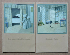 2x Postkarte / Künstler / Pauli Ebner /ungel. dat. 1921