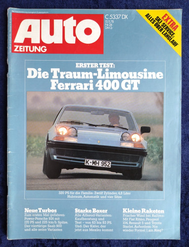 Auto zeitung 1978 ferrari - auto,