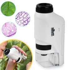 Taschenmikroskop Kinder 60-120x Mini Mikroskop mit LED Licht für Kinder Bildung