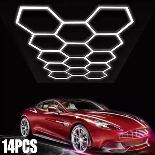 14x hexagon led - hexagon, lampe