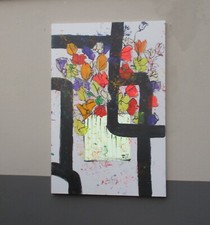 Acrylmalerei Leinwand 150x100cm abstrakt Floral Blumenbild Sonja Zeltner-Müller