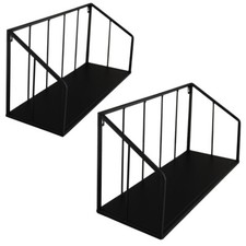 2er Set Metall Wandregal Deko