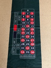 Roulette Tuch Spieltuch  Casino Spiel Michrofaser American grün 93x 38 cm