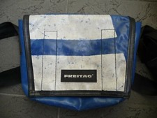 Freitag Tasche F 11 LASSIE Messenger Bag UNIKAT ANSEHEN Blau Weiß