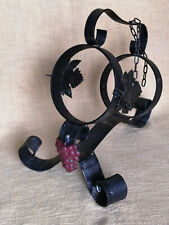 WEIN-FLASCHENHALTER für MAGNUM FLASCHE  rote Beeren,Kunsthandwerk Schmiedeeisen 