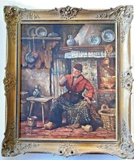 Ölgemälde "Fischer am Kachelofen" von Eyke Lemm