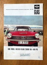 Glas 2600 V8 140 PS Nachrichten für Glas Automobilfahrer Heft 3/1965 Oldtimer