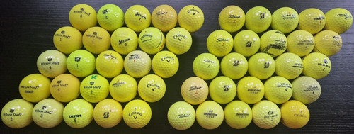 50x golfbälle gelbe - gelbe, bälle