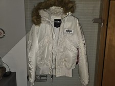 Alpha Industries Cwu45 Hooded Bomberjacke Weiß Größe M