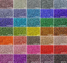 INWARIA Rocailles mit Silbereinzug Ø 2/3/4 mm 20/100 g Perlen Glasperlen, RP-11