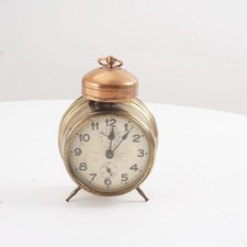 Jugendstil Wecker  Automat Messing Gehäuse ungeprüft