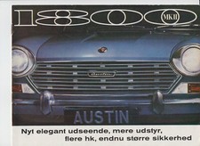 Austin 1800 MK2 (Landcrab AD017) Prospekt ca  1968  danish / danska DK Danmark