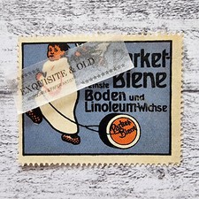 Parket Biene Haushalt Boden Linoleum Wichse Kind Werbung Vintage Reklamemarke