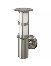 Aussenwandleuchte Wandlampe Edelstahl Glas Opal E27 