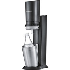 SodaStream Crystal 3.0 Trinkwassersprudler Kohlensäure mit 1 Glaskaraffe Schwarz