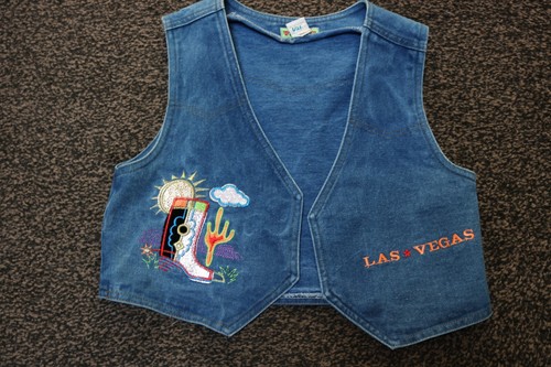 Jeansweste stickerei - #jeansweste, m.
