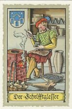 19/882 SAMMELBILD - ALTE BERUFE - DER SCHRIFTGIEßER - WAPPEN WERKZEUG BLASEBALG
