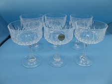 6 Sektschalen Kristall Cristal