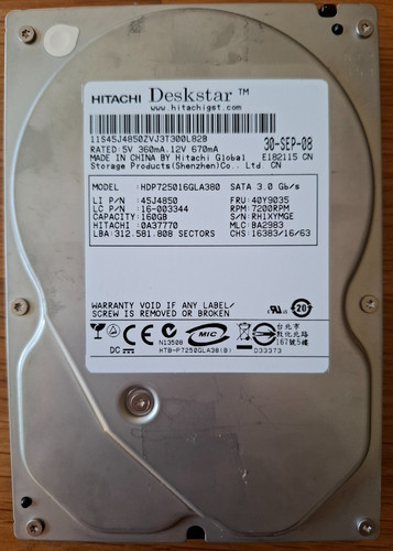 Hitachi festplatte hdd 160gb - festplatte, hdd,