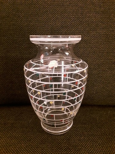 Glasvase vase handgemalt - glasvase,