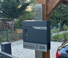 Moderner Briefkasten Anthrazit