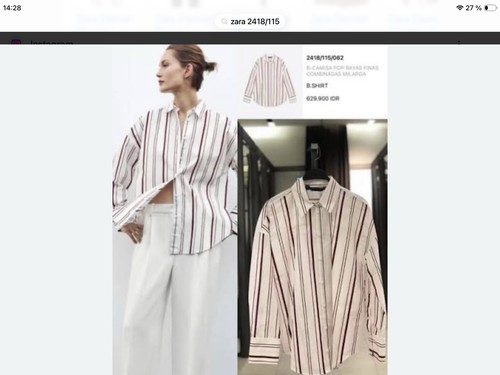 Zara hemd bluse - zara, streifen