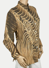 LANGARM-BLUSE im SAFARI-LOOK verschiedene Brauntöne 100% MODAL Gr. 40