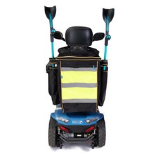 Deluxe Maxi Große Rollertasche Krücke Seitentaschen Wetterfest Hochvis Panel