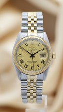 Rolex Datejust 36 Automatik Herrenuhr Stahl/Gold 16013 Service Papiere