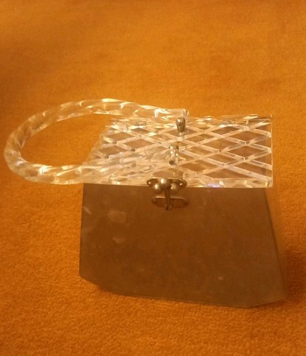 Vintage handtasche lucite grau - lucite,