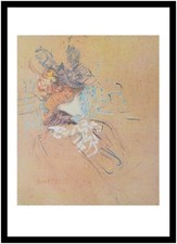 Henri Toulouse-Lautrec Poster Kunstdruck im Rahmen Profil einer Frau 70x50cm
