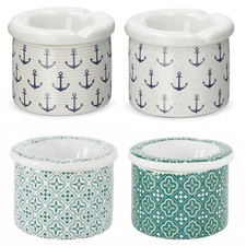 Home Collection Set 2 x Aschenbecher mit Deckel, Windascher, Sturmaschenbecher