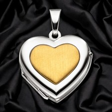 Medaillon Herz für 2 Fotos