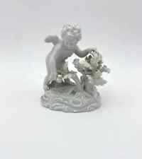 MEISSEN Porzellan Skulptur Engel Amor Vogelkäfig Tauben Paar, weiß