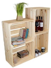 4 x  Holzkisten Johanna NEU