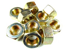 10 x DIN 934 Mutter M12x1,5 Feingewinde, gelb verzinkt