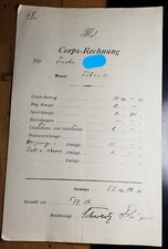 Corps Slesvico-Holsatia Hannover - Corps-Rechnung für Fuchs - 1919 / Studentika