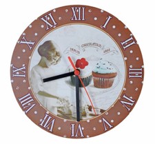 Französische Wanduhr Metalluhr Landhausstil Uhr Shabby Chic Küchenuhr Hängeuhr