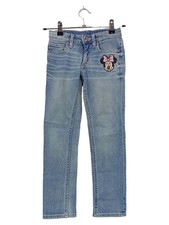 Disney Mädchen Jeans Hose Minnie Maus Aufnäher Gr. 116 Regular Fit Blau