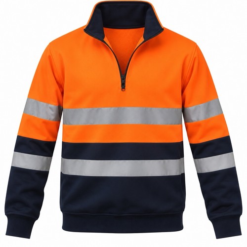 Warnschutz zip sweatshirt half - zip-sweatshirt,
